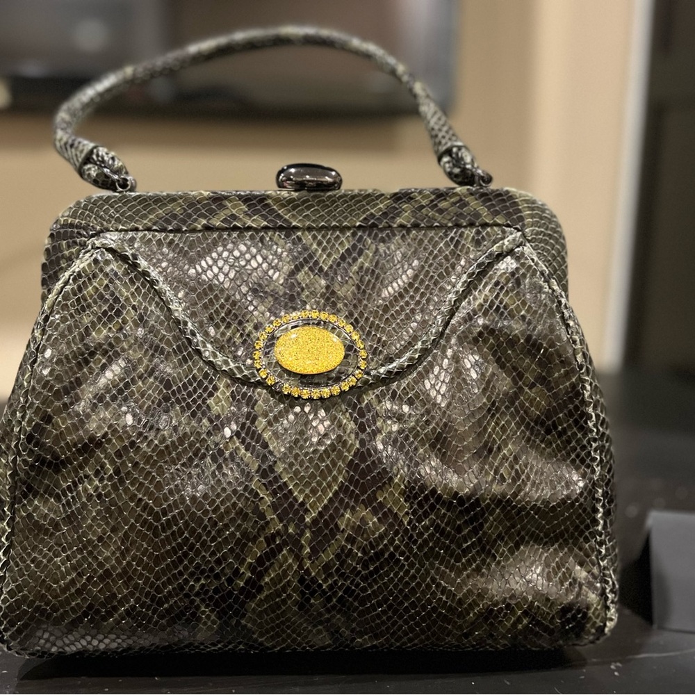 Via Spiga Jolie Snakeskin Leather Bag